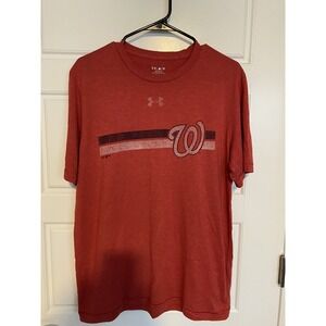 Under Armour Men's Red Washington‎ Nationals Baseball shirt Size L